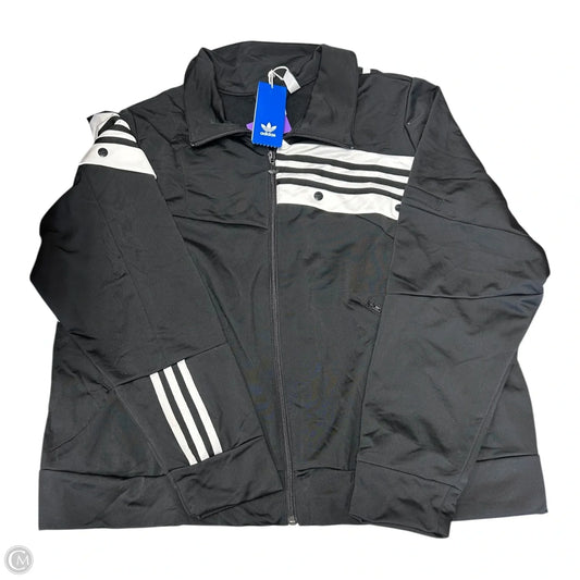 Athletic Jacket By Adidas In Black & White, Size: 3x