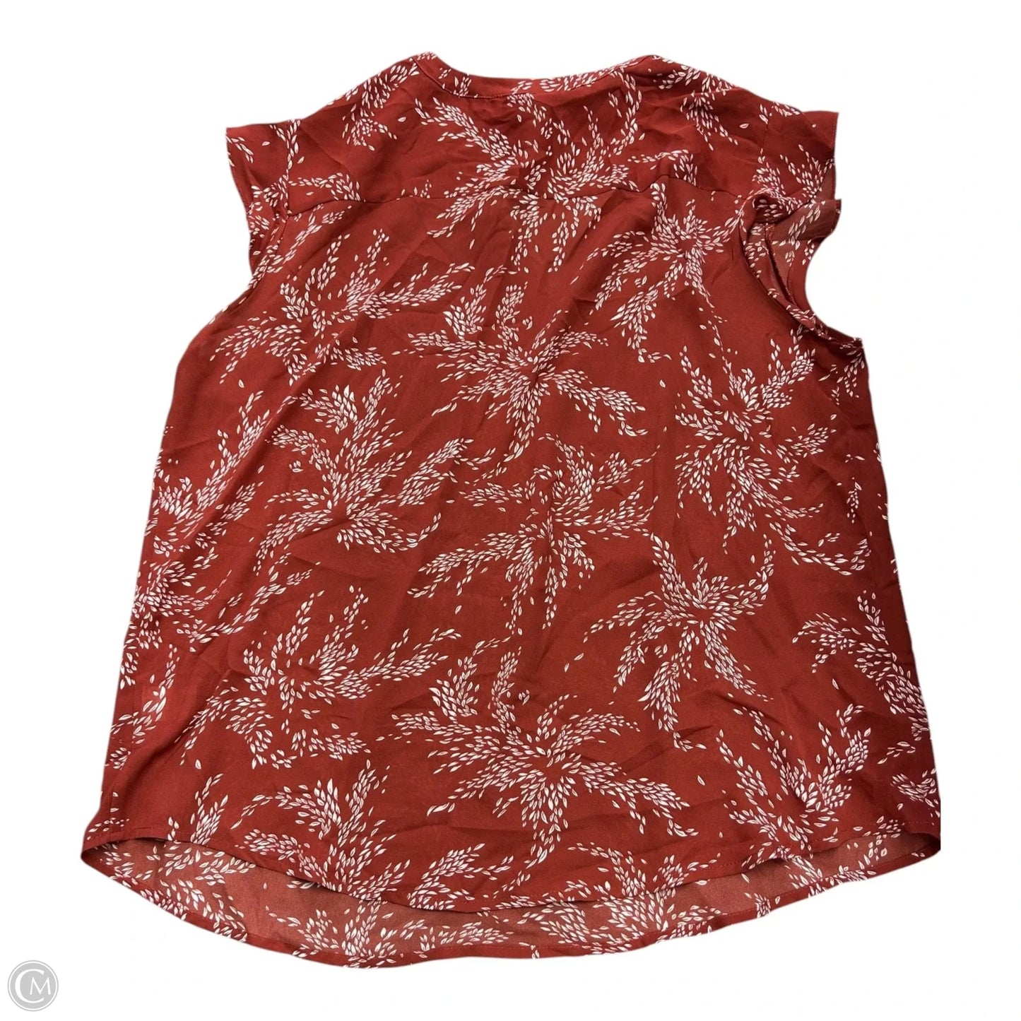 Top Short Sleeve By Clothes Mentor In Orange & White, Size: Xxl