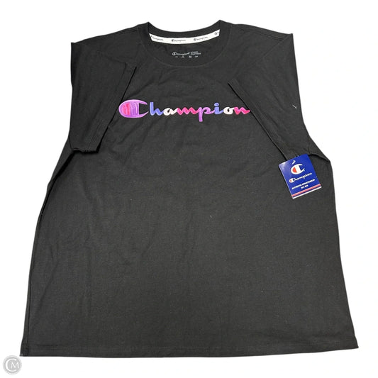Top Short Sleeve By Champion In Animal Print