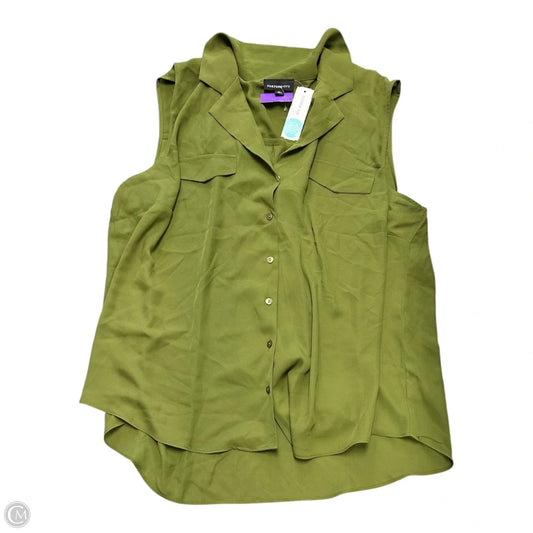 Blouse Sleeveless By Fortune & Ivy In Green, Size: 2x