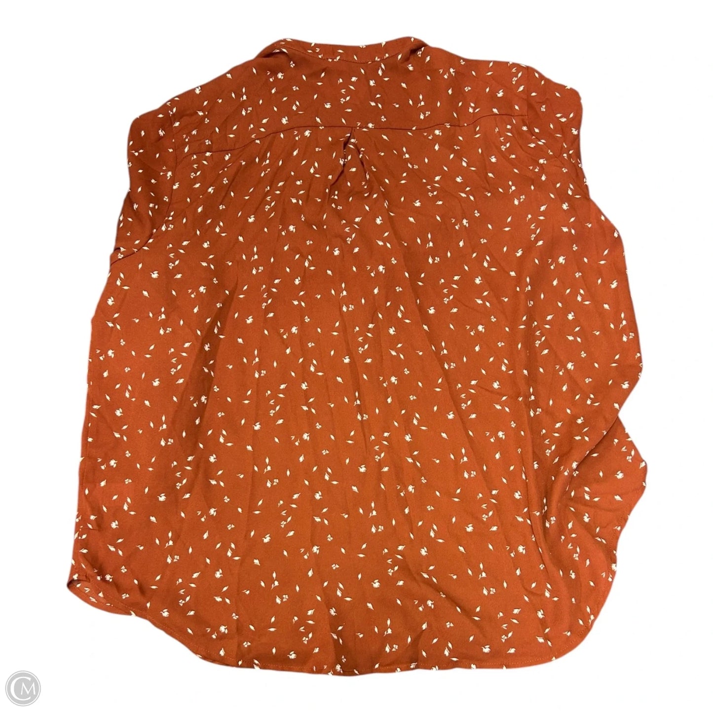 Top Long Sleeve By Lush In Orange & White, Size: Xxl
