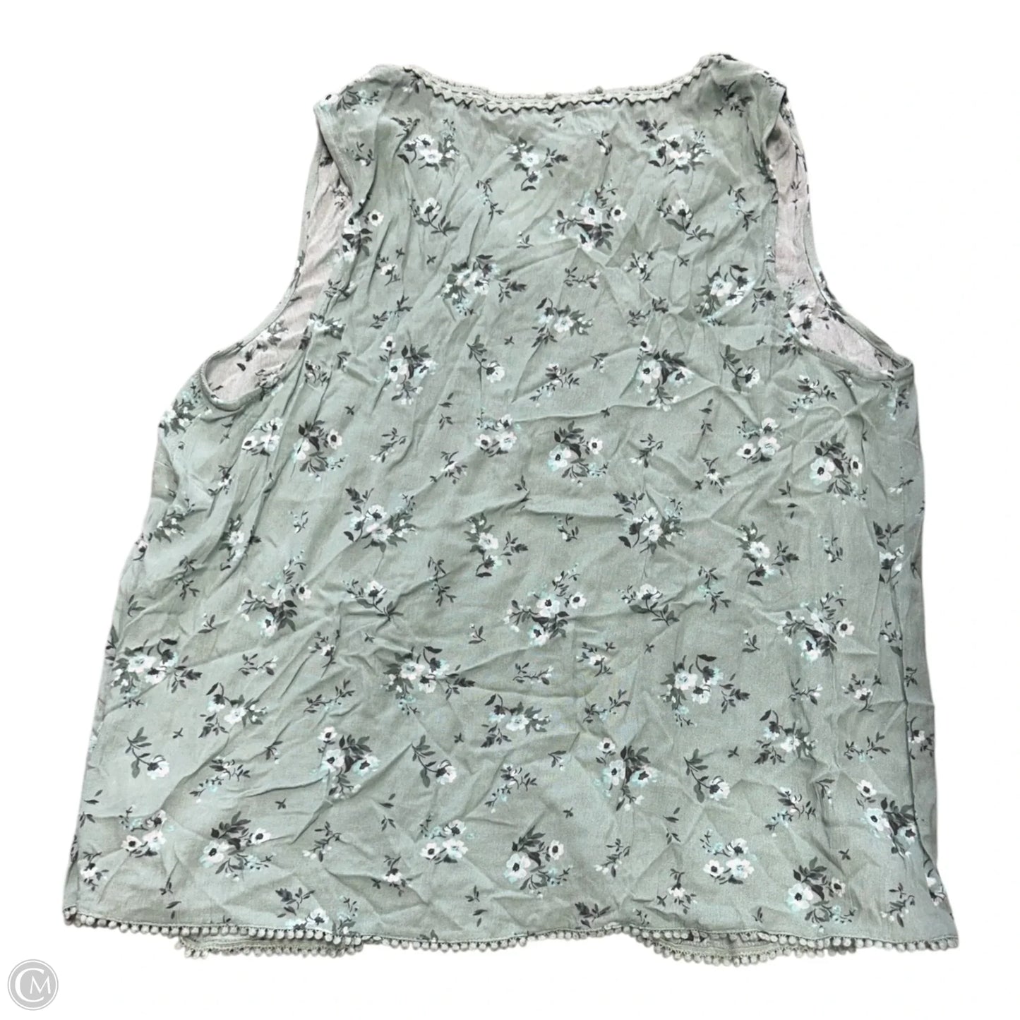 Top Sleeveless By Skies Are Blue In Floral Print, Size: 1x