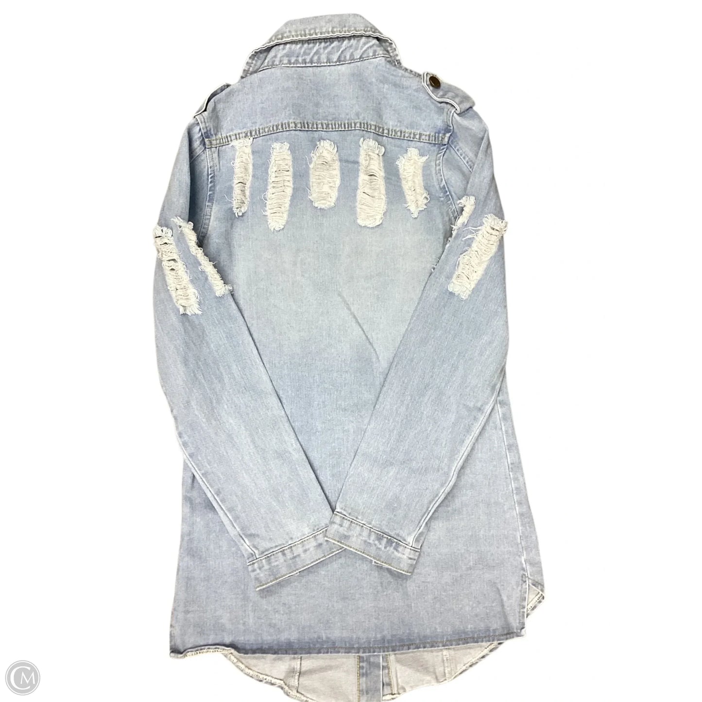Jacket Denim By Clothes Mentor In Blue Denim, Size: S