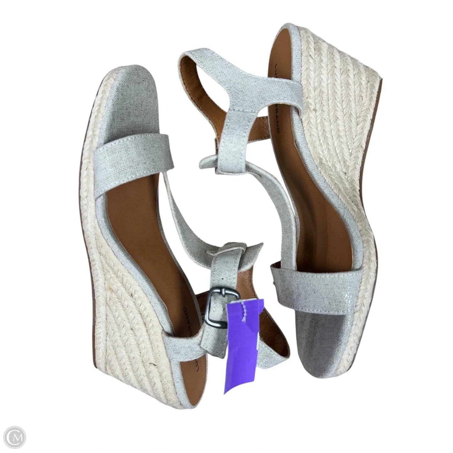 Sandals Heels Wedge By Lucky Brand In Cream, Size: 10