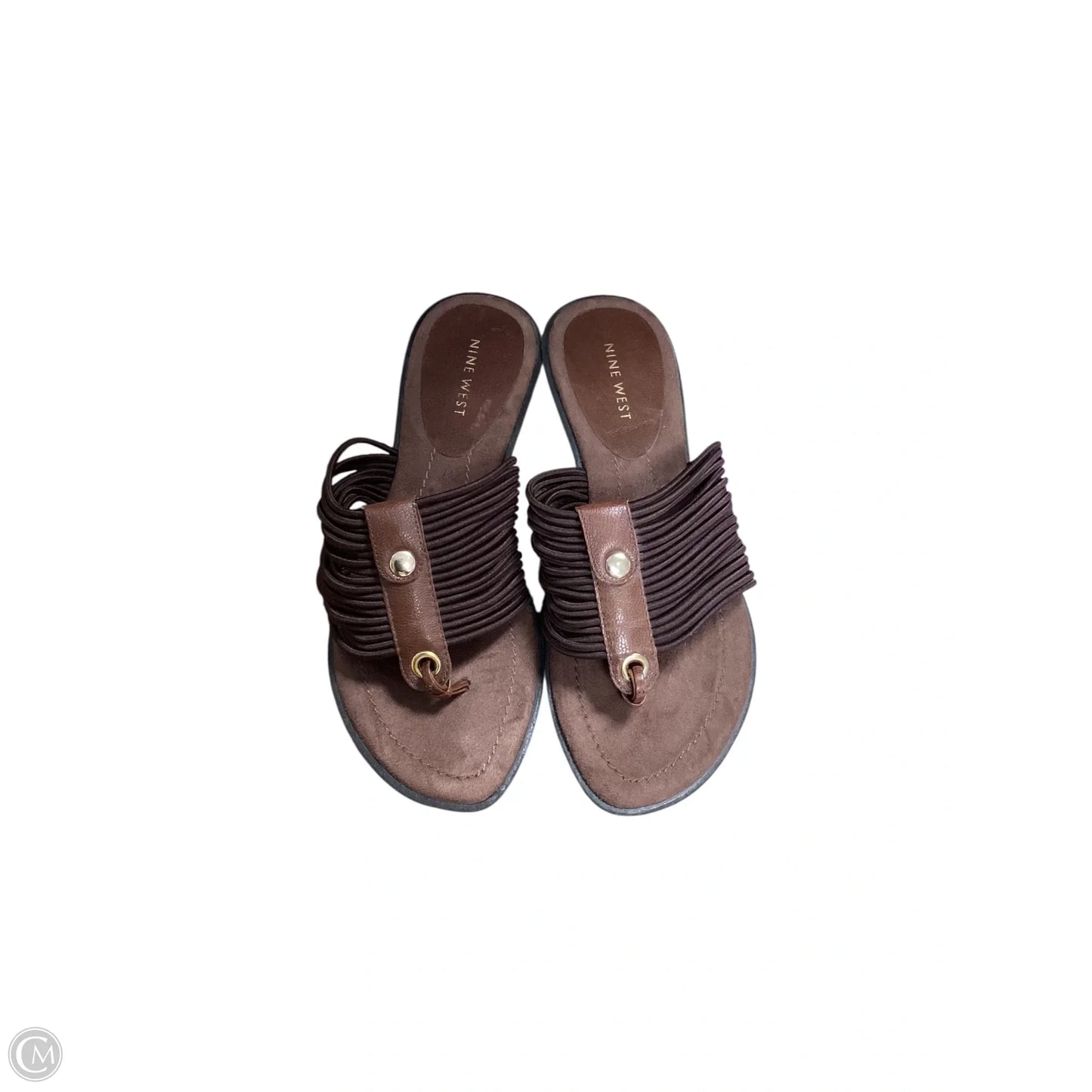 Sandals Flip Flops By Nine West Apparel In Brown, Size: 6