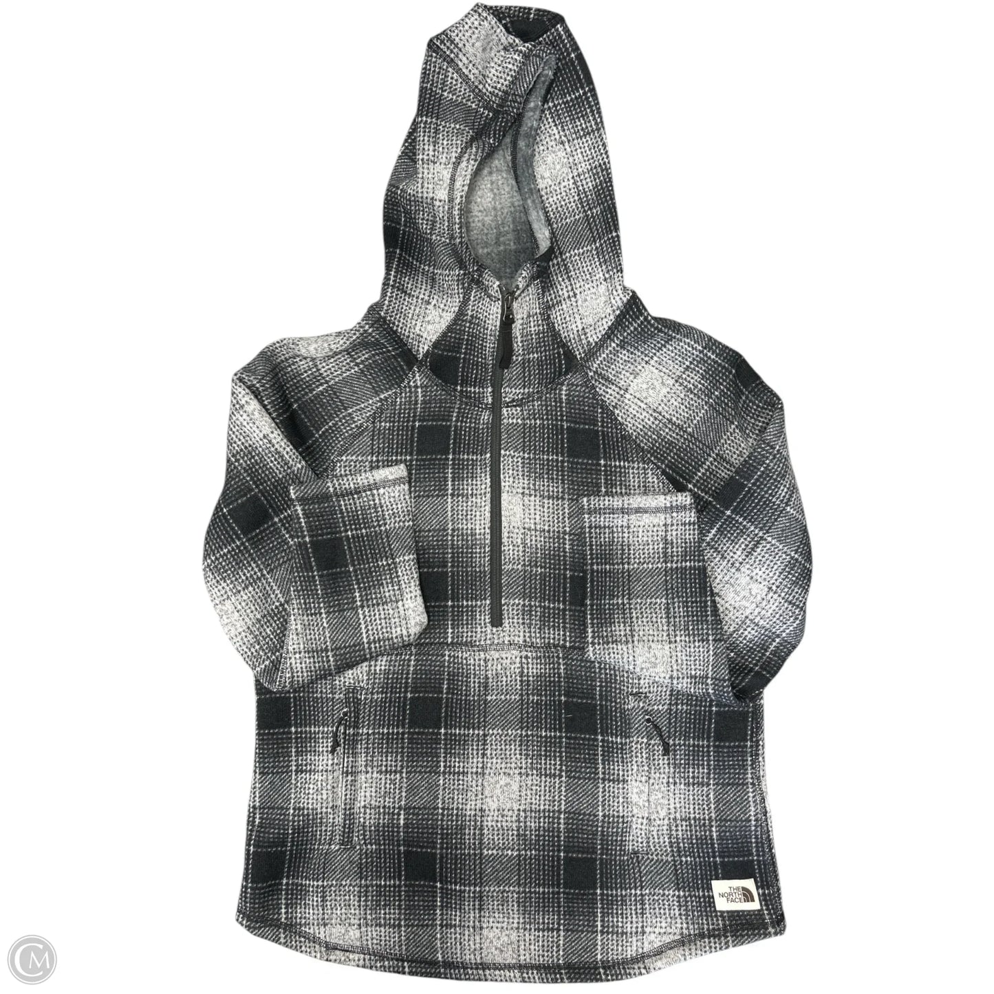 Sweatshirt Hoodie By The North Face In Black & Grey, Size: L