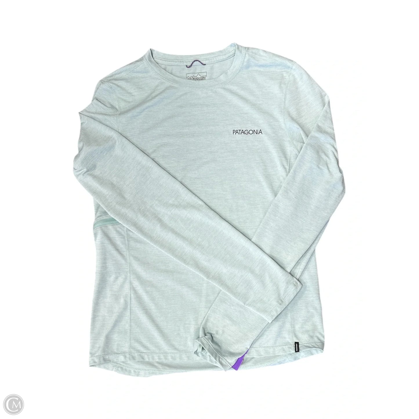Athletic Top Long Sleeve Crewneck By Patagonia In Aqua, Size: Xs