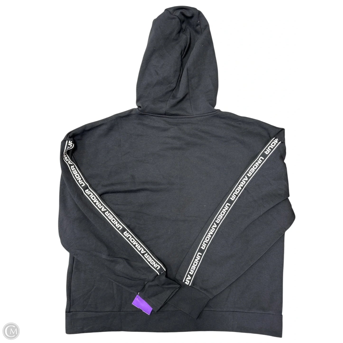 Sweatshirt Hoodie By Under Armour In Black & White, Size: Xxl