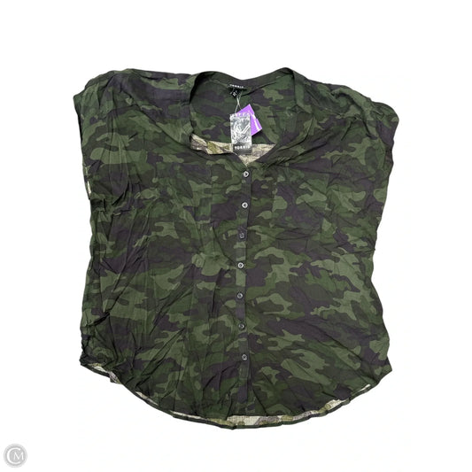 Blouse Short Sleeve By Torrid In Camouflage Print, Size: 1x