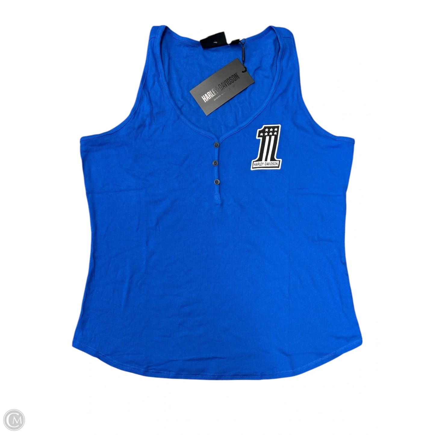 Top Sleeveless By Harley Davidson In Blue, Size: 2x