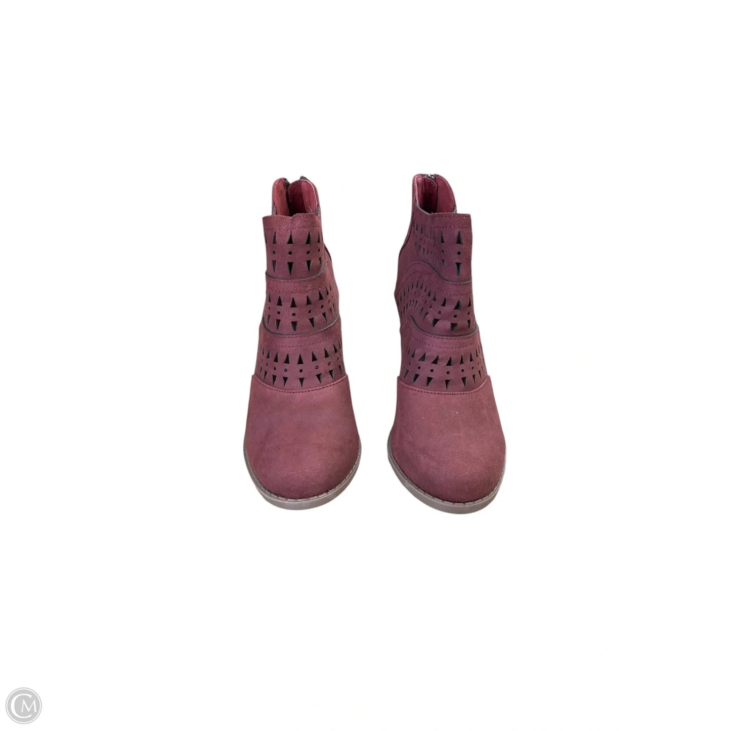 Boots Ankle Heels By Diba In Maroon, Size: 7