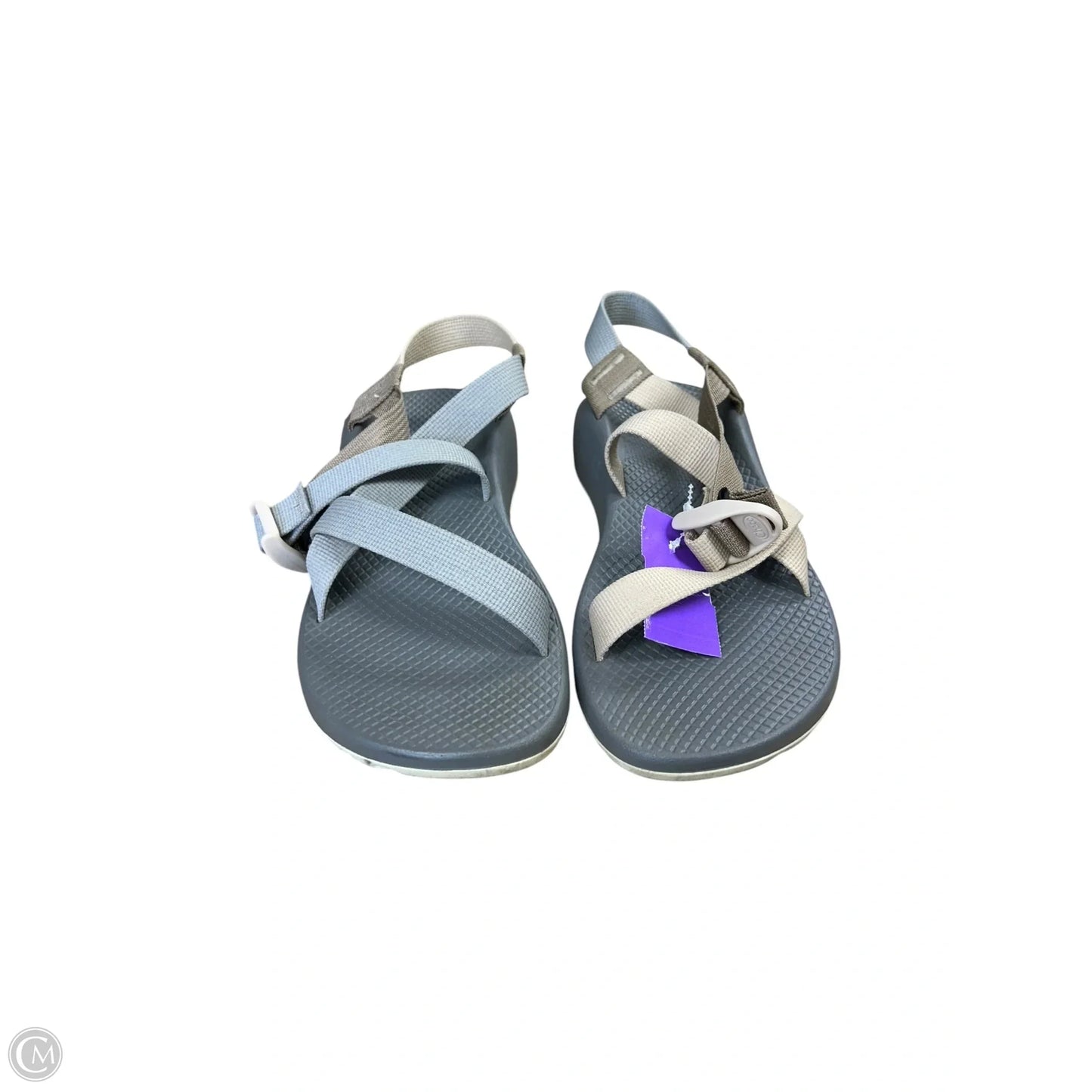 Sandals Flats By Chacos In Grey & Tan, Size: 9