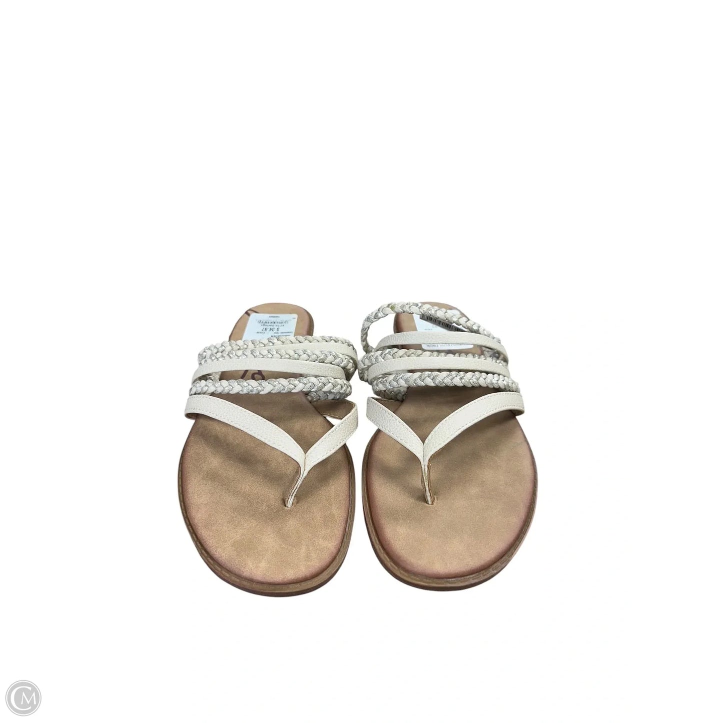 Sandals Flip Flops By Zodiac In Cream, Size: 9