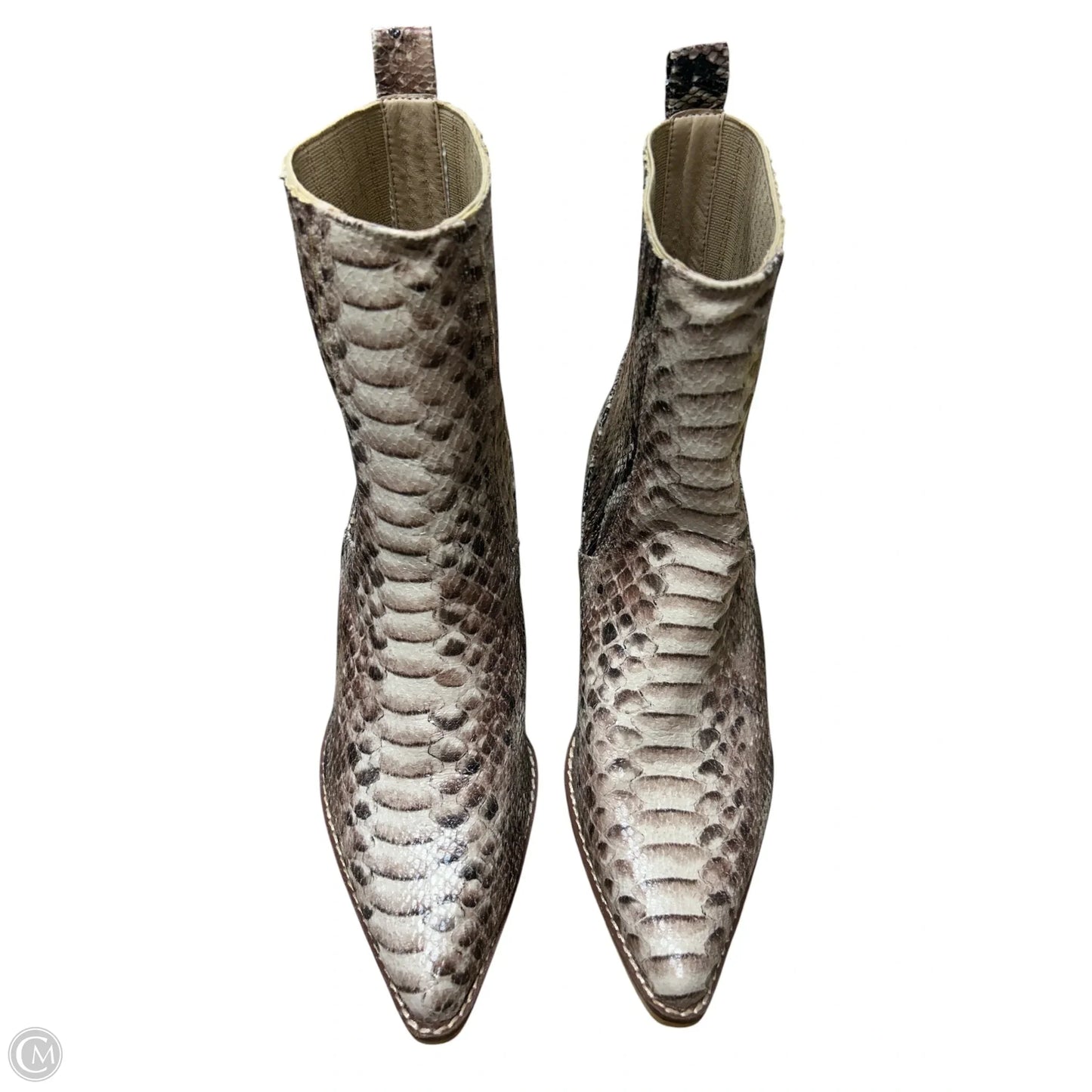 Boots Western By Cmc In Snakeskin Print, Size: 8.5