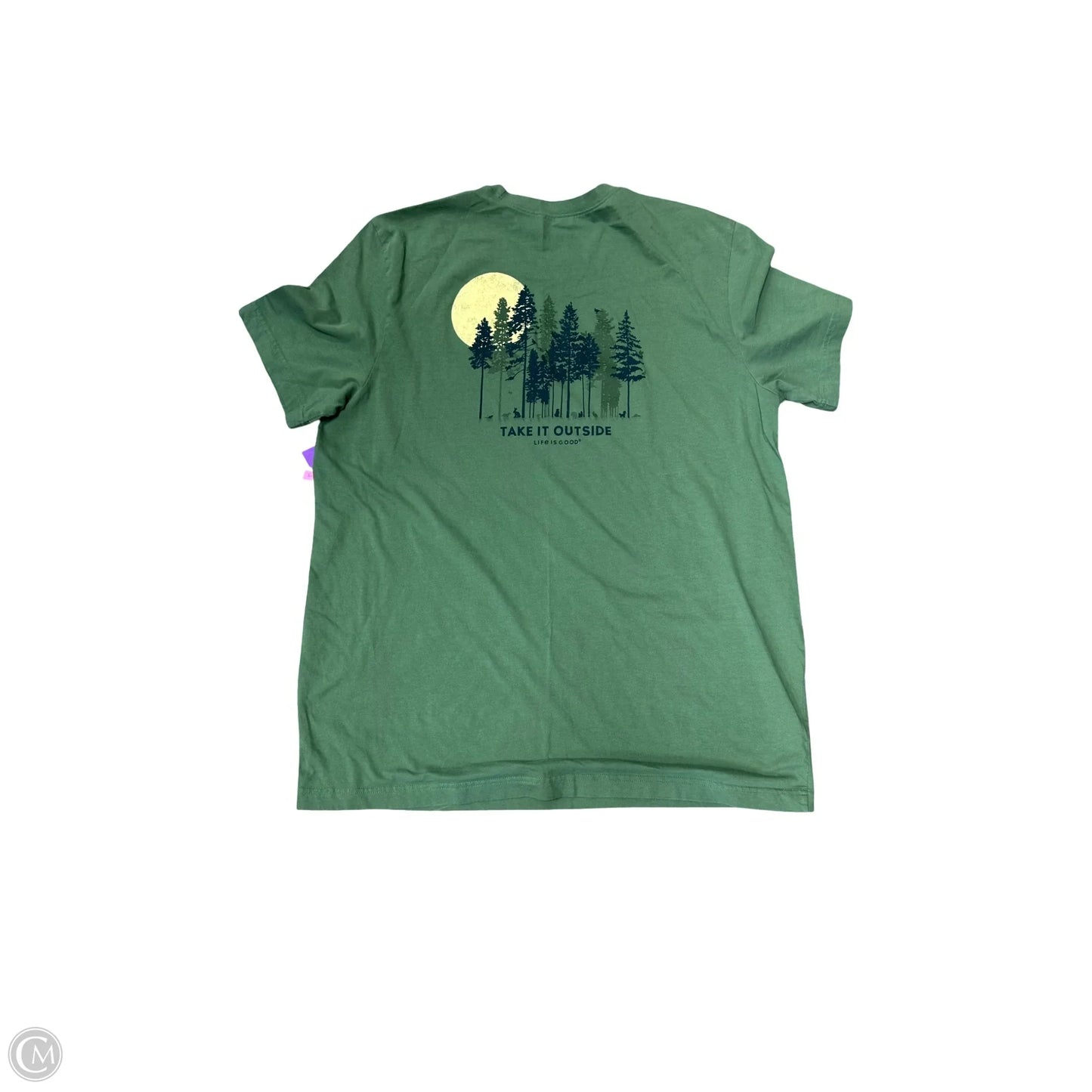 Top Short Sleeve Basic By Life Is Good In Green, Size: Xl