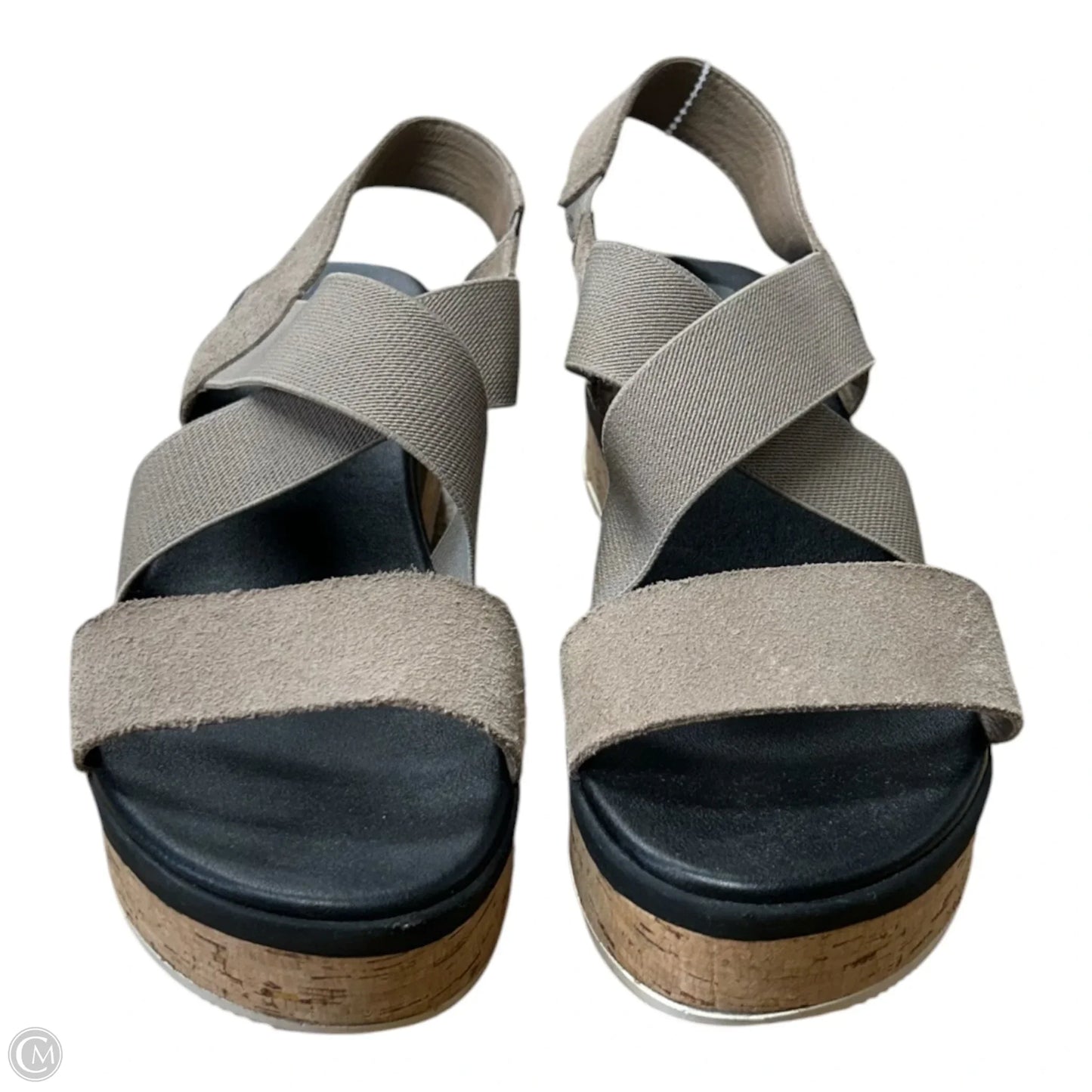 Sandals Heels Wedge By Sorel In Tan, Size: 9