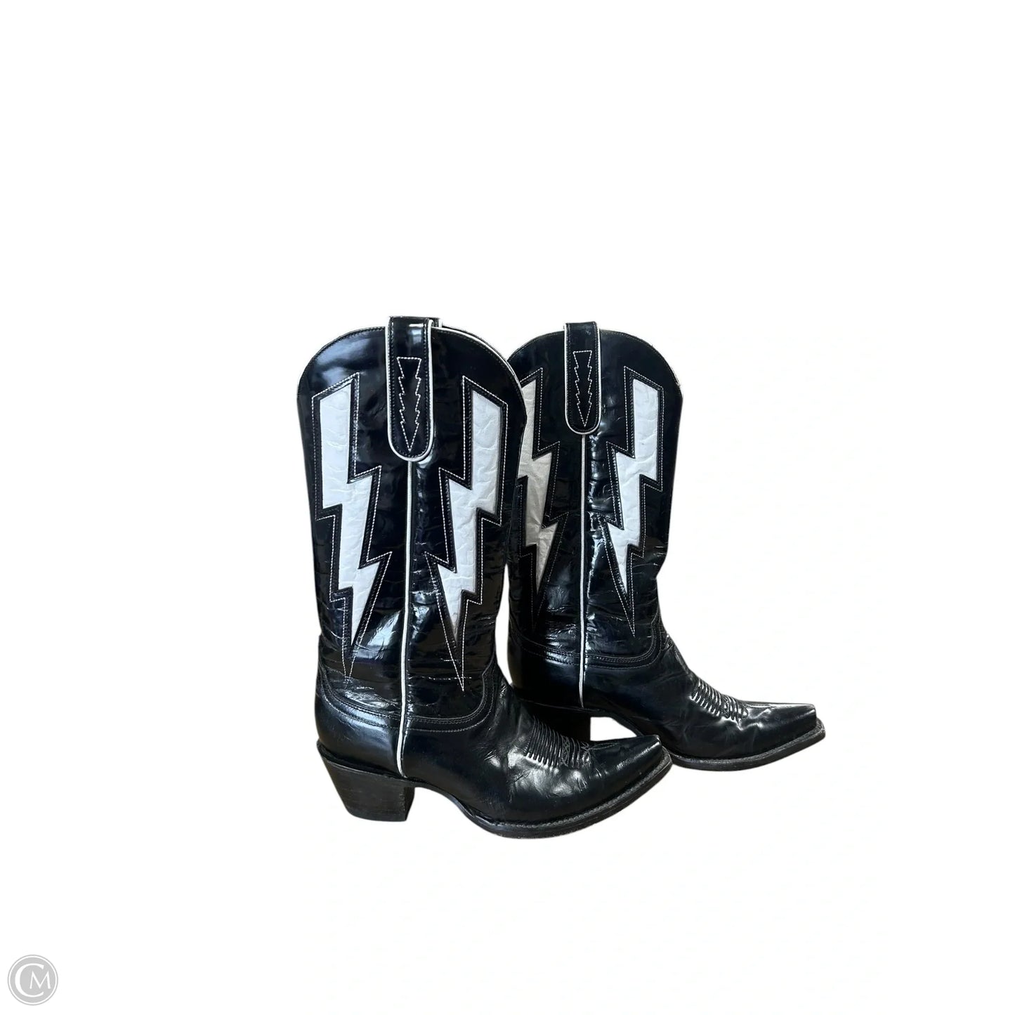 Boots Western By Cma In Black & White, Size: 8.5