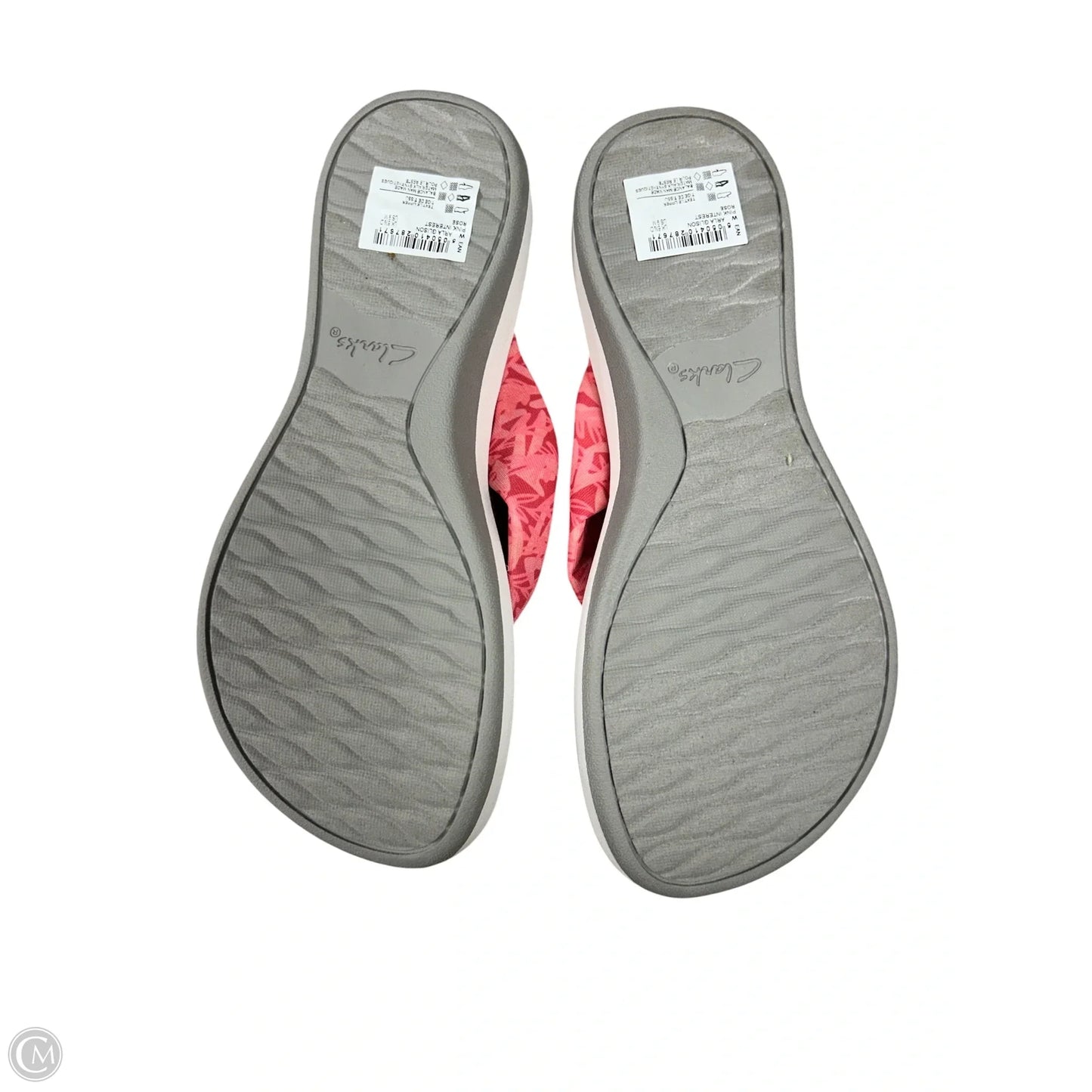 Sandals Flip Flops By Clarks In Pink, Size: 9