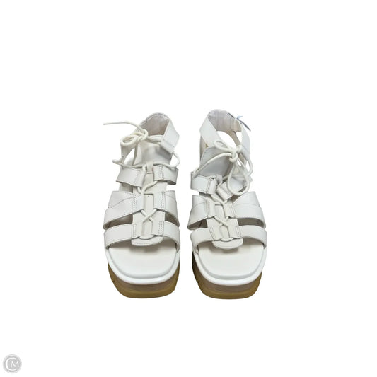 Sandals Heels Wedge By Sorel In Cream, Size: 10