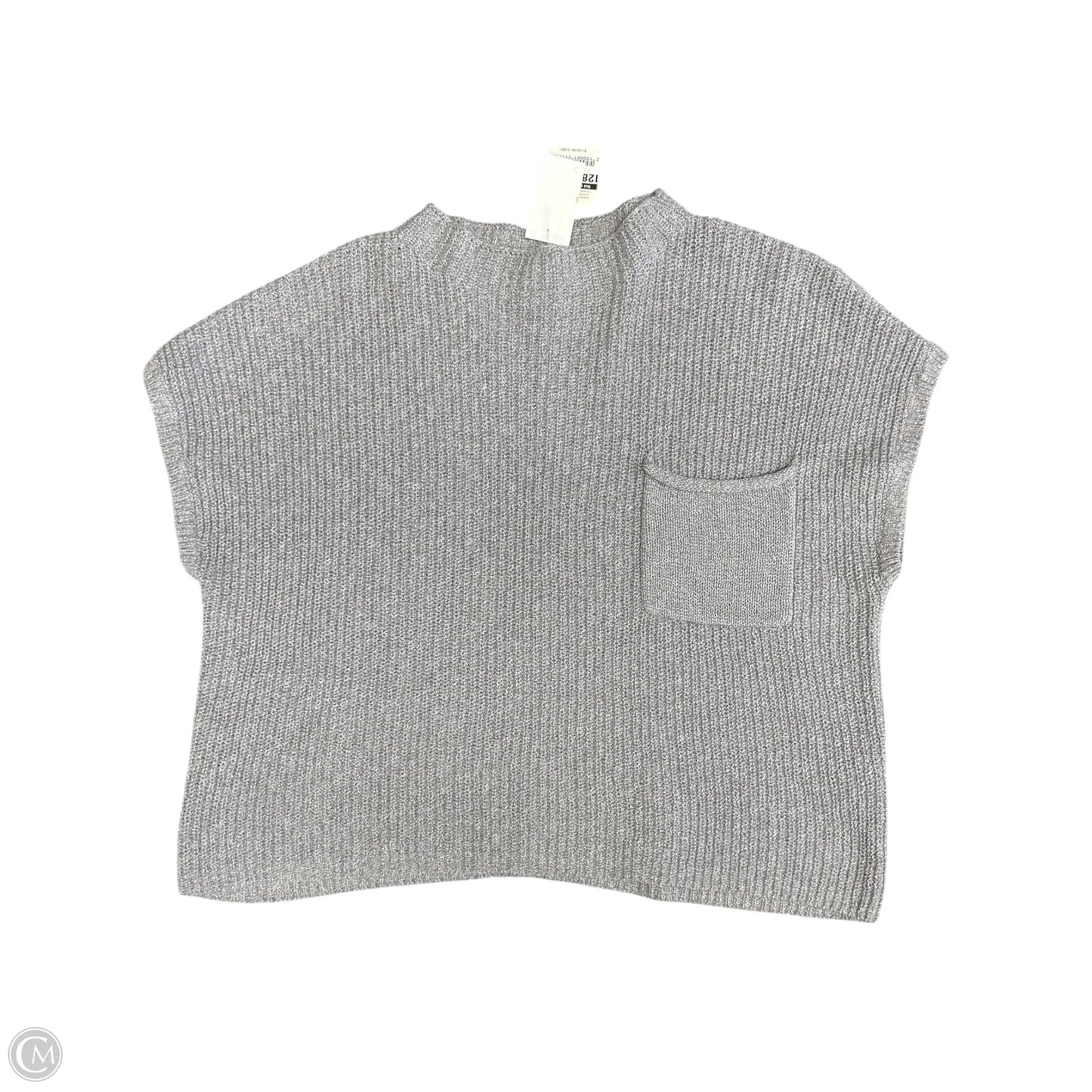 Sweater Short Sleeve By Free People In Grey, Size: M