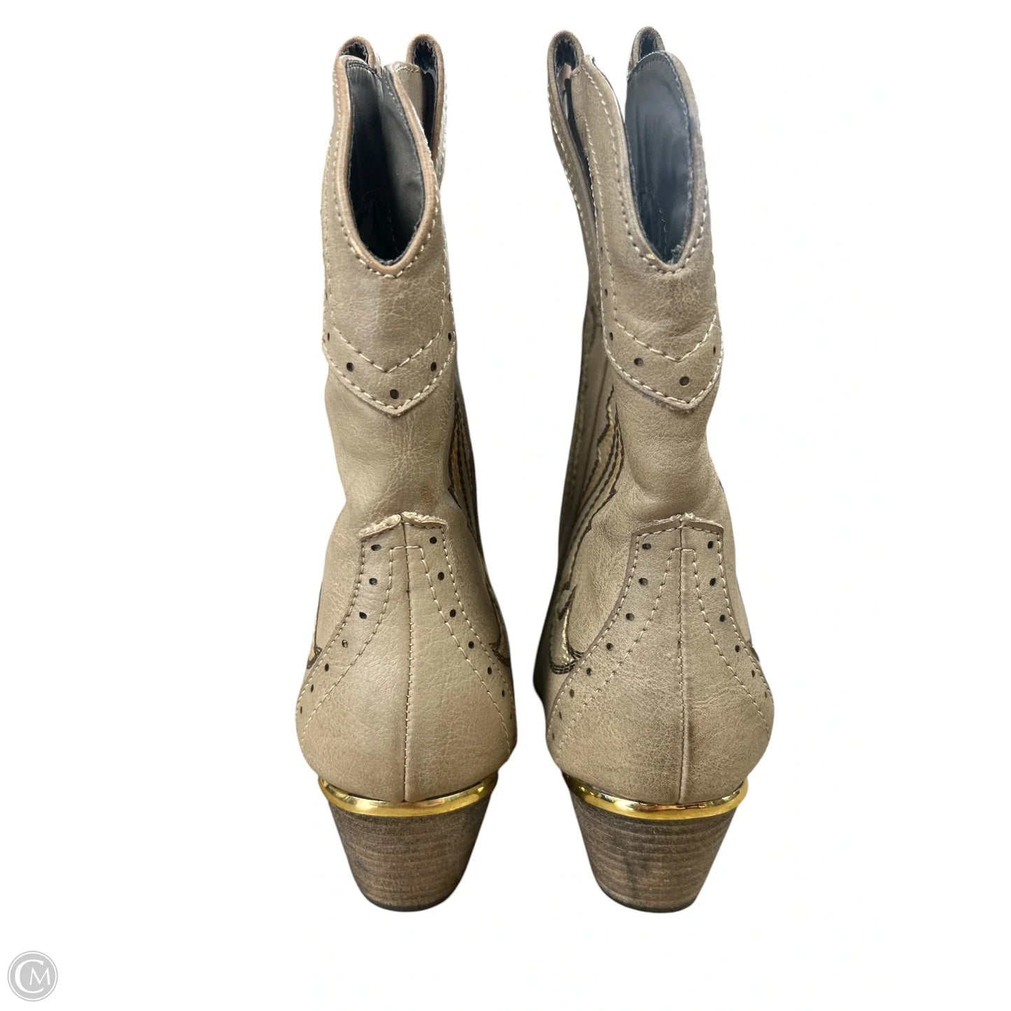 Boots Ankle Flats By Very Volatile In Beige, Size: 8