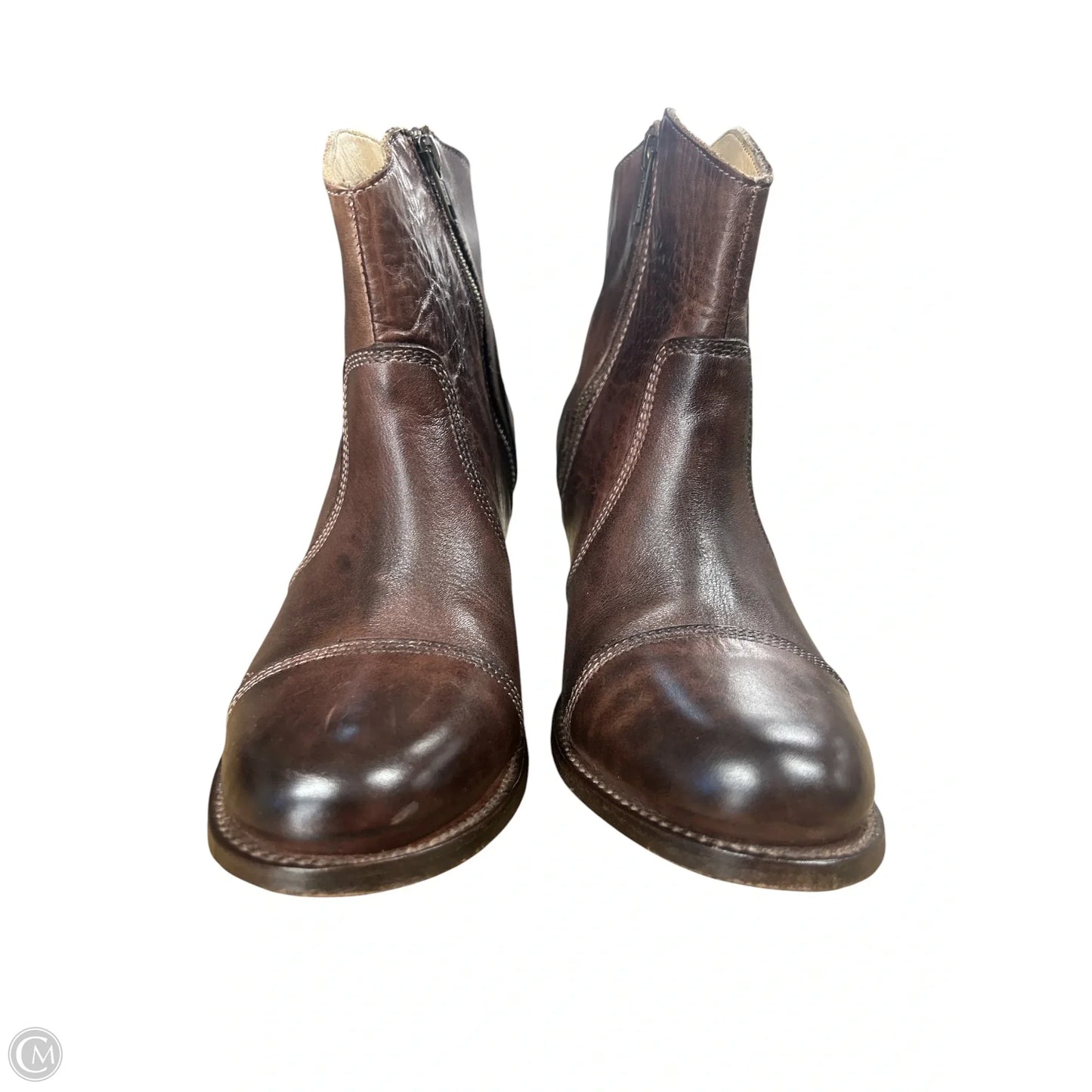 Boots Ankle Heels By Bed Stu In Brown, Size: 8
