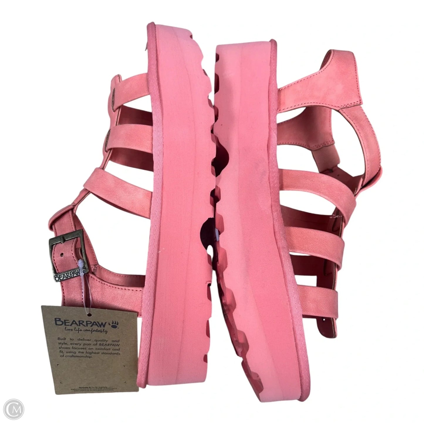 Sandals Flats By Bearpaw In Orange, Size: 9