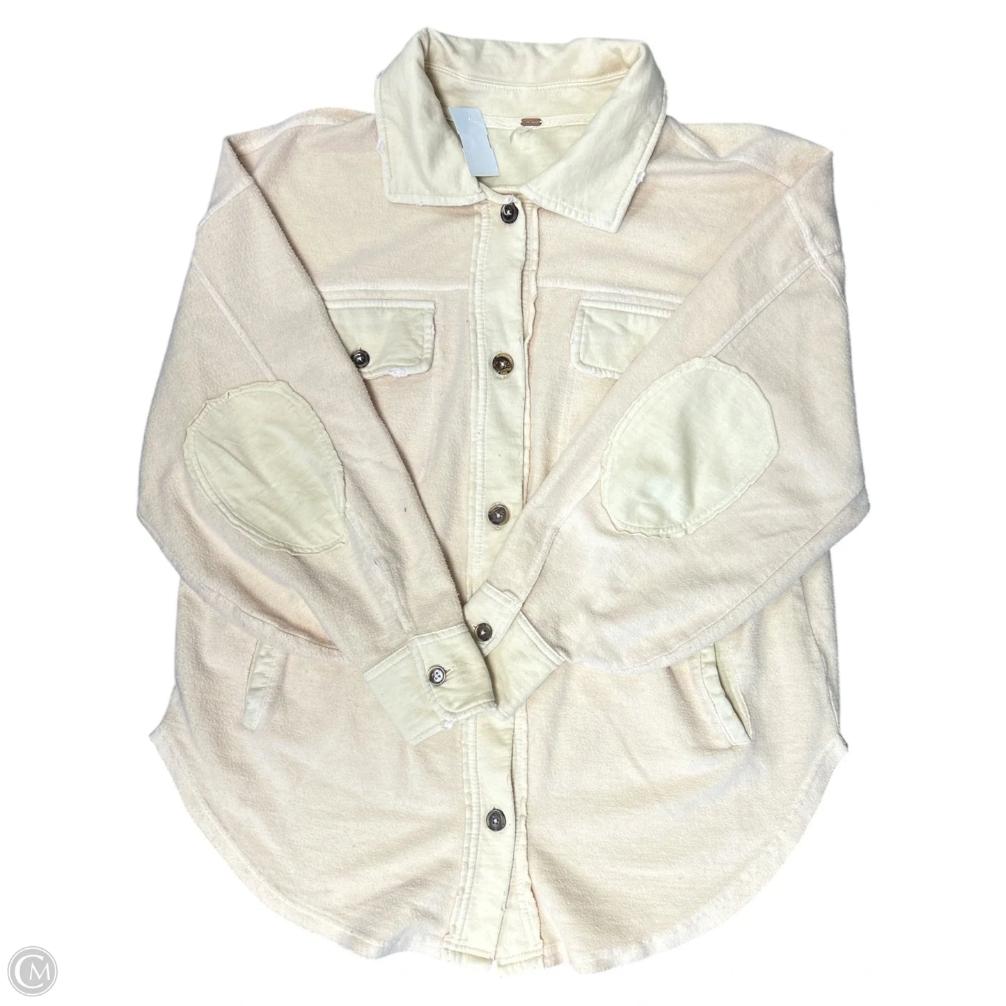 Jacket Shirt By Free People In Peach, Size: M
