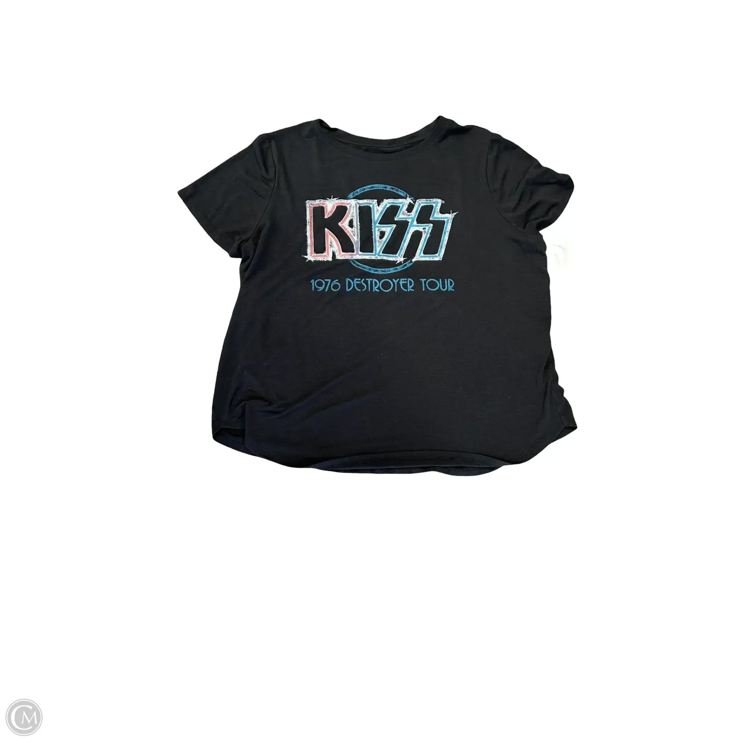 Top Short Sleeve Basic By Clothes Mentor In Black, Size: 1x