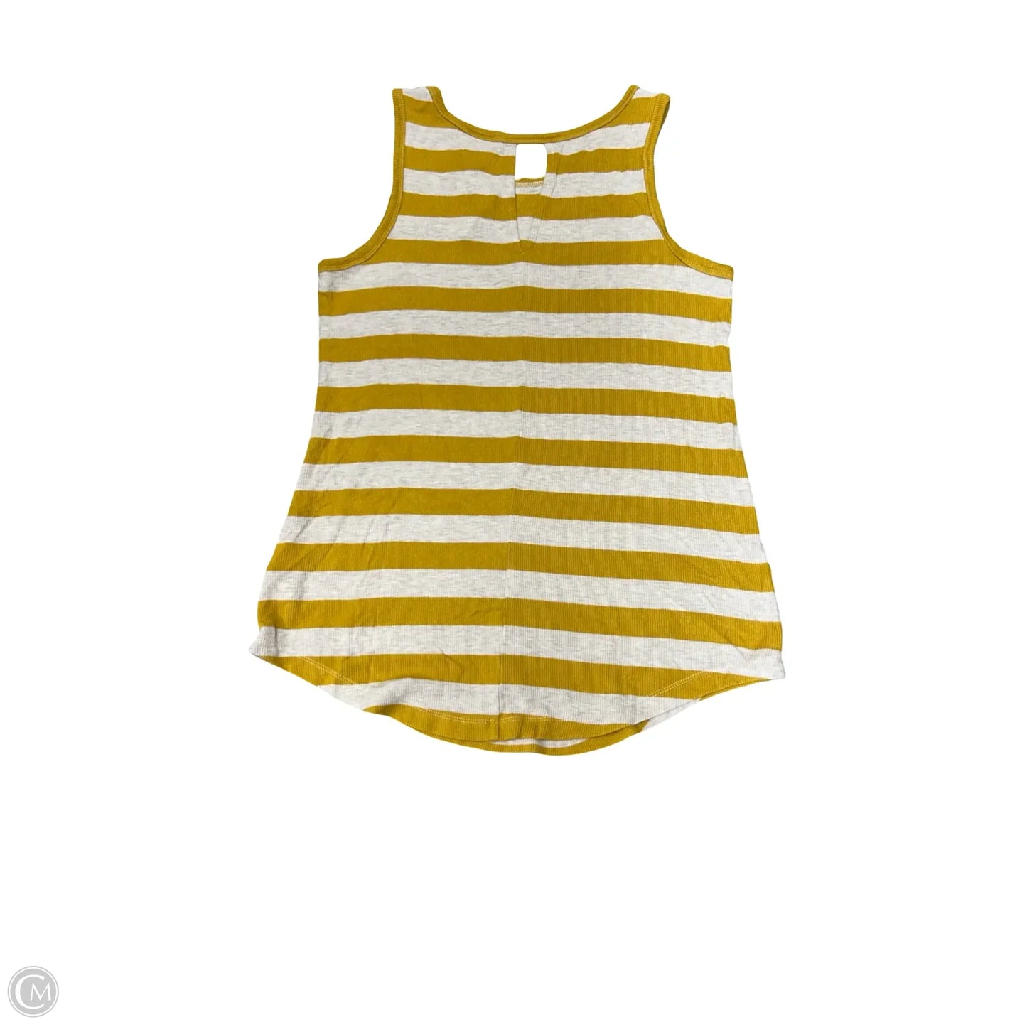 Top Sleeveless Basic By Cabi In Cream & Yellow, Size: Xs