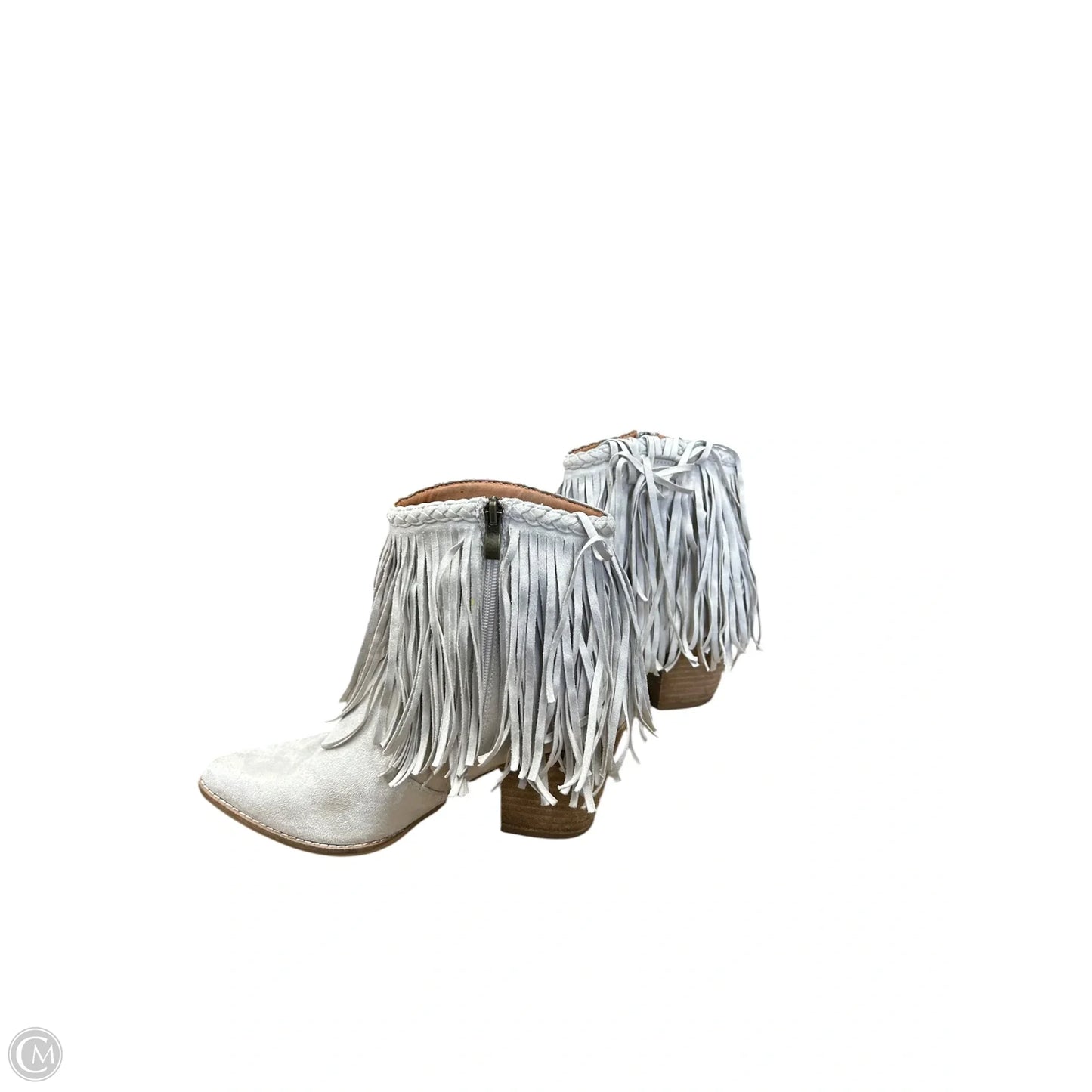 Boots Ankle Heels By Cmc In Ivory, Size: 7.5