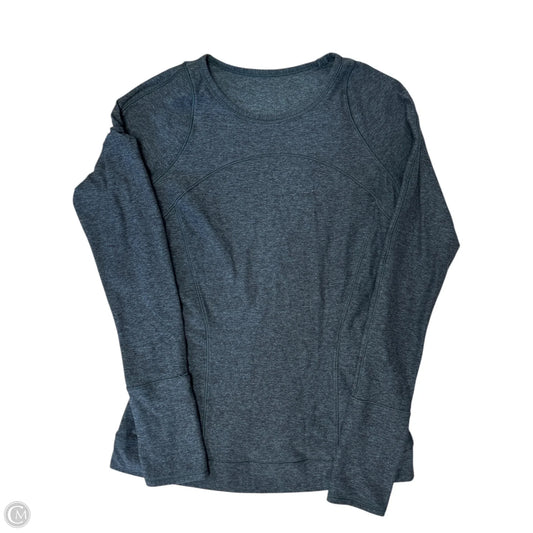 Athletic Top Long Sleeve Crewneck By Lululemon In Teal, Size: 8