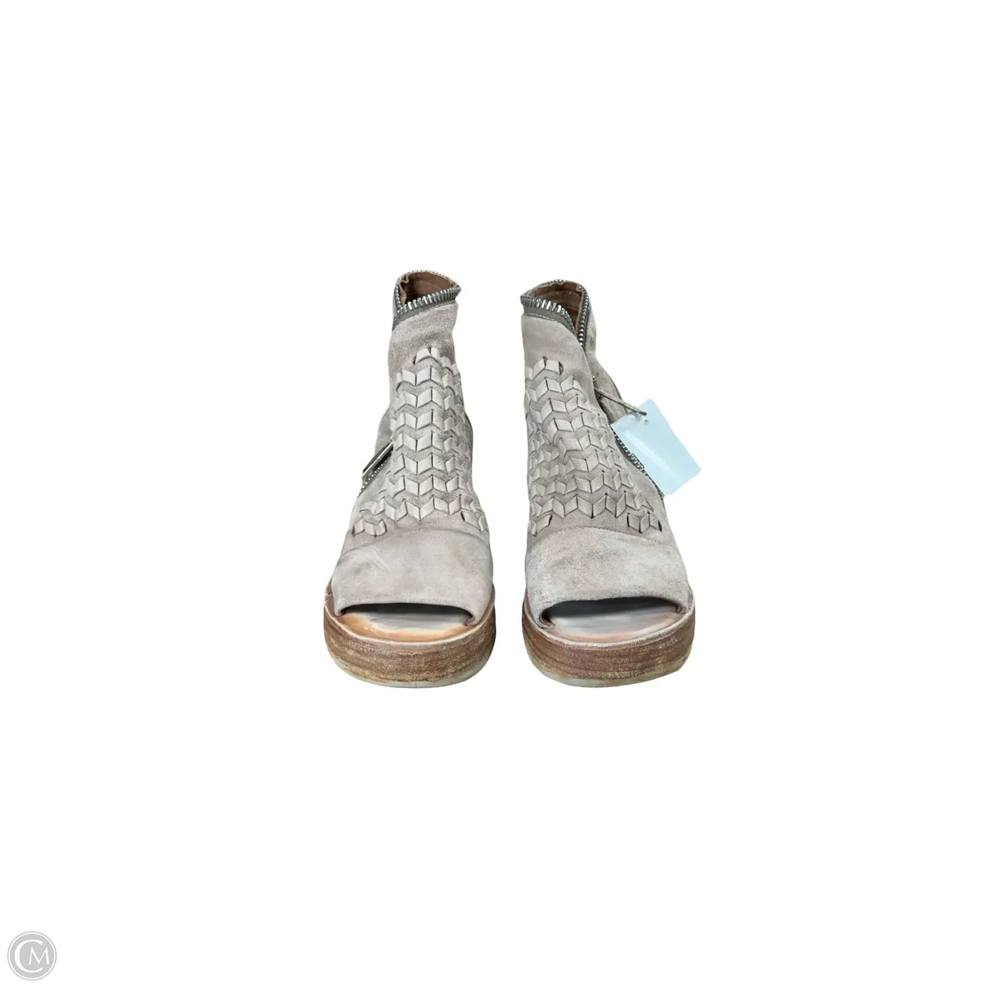 Sandals Heels Platform By Cmb In Tan, Size: 8.5