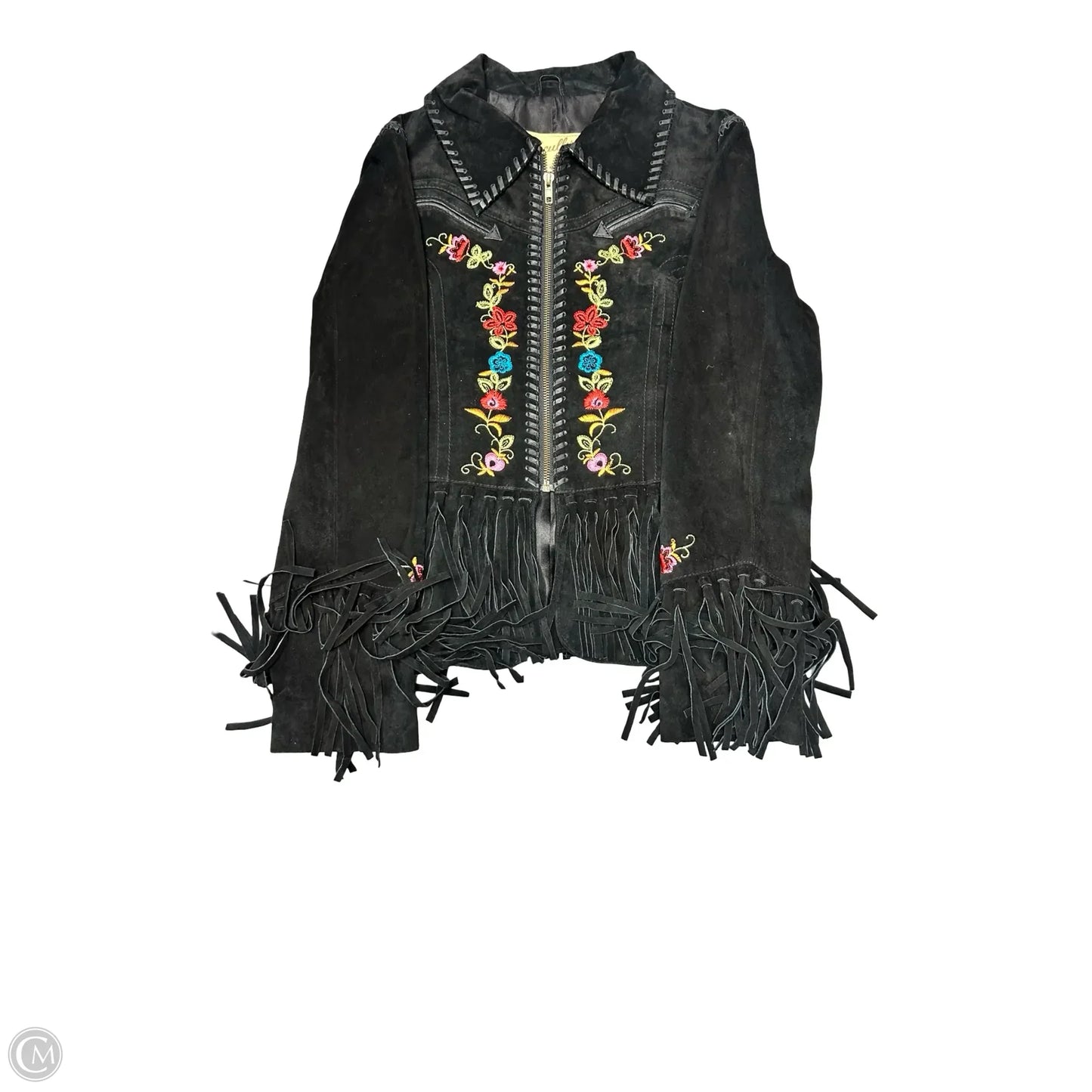 Jacket Leather By Cmb In Black, Size: M