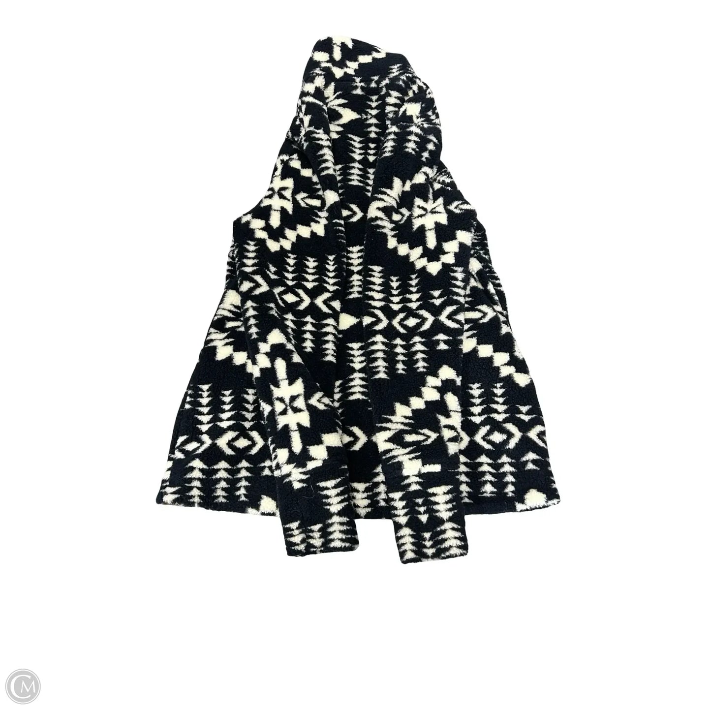 Jacket Faux Fur & Sherpa By Pendleton In Black & Cream, Size: S