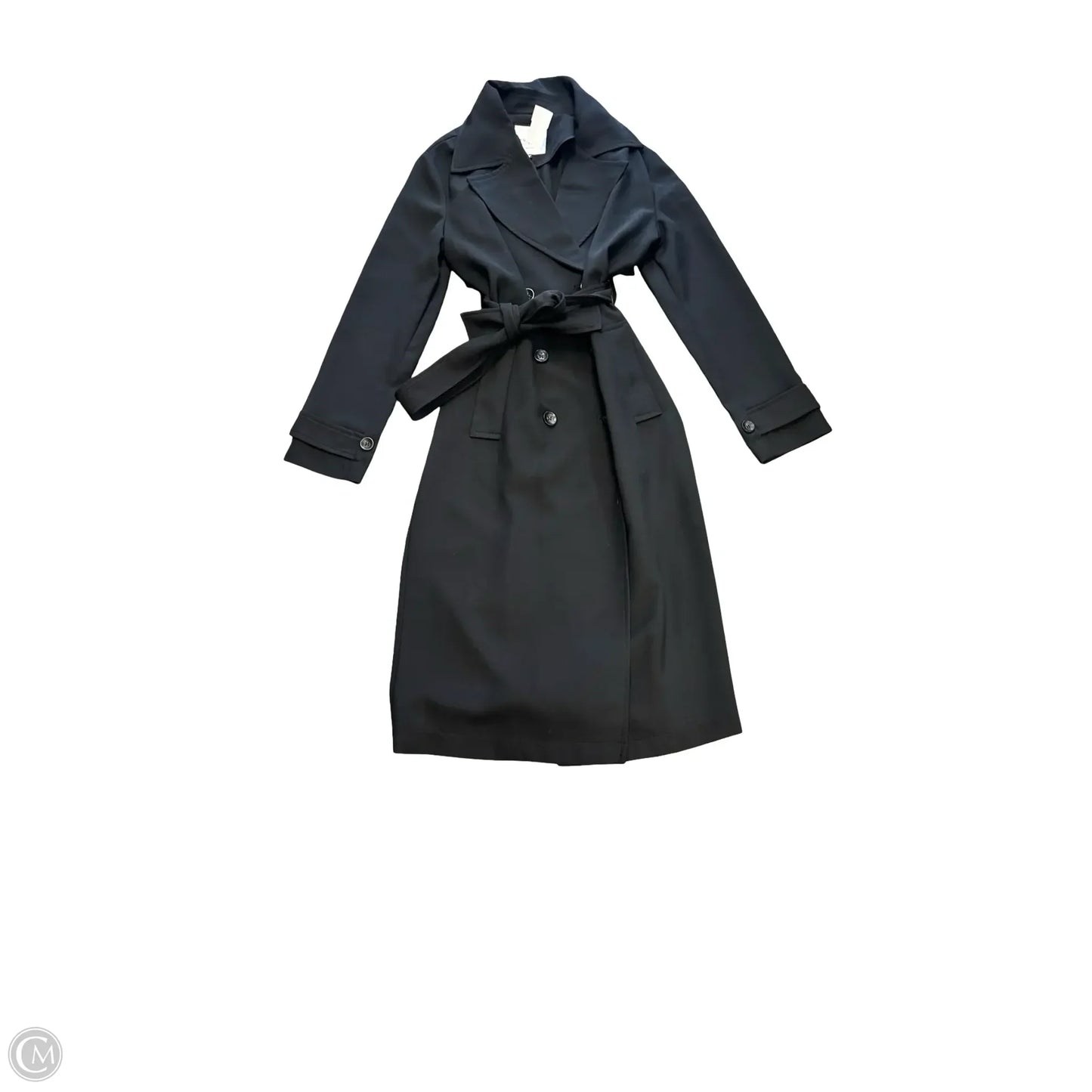 Coat Trench Coat By Bagatelle In Black, Size: S