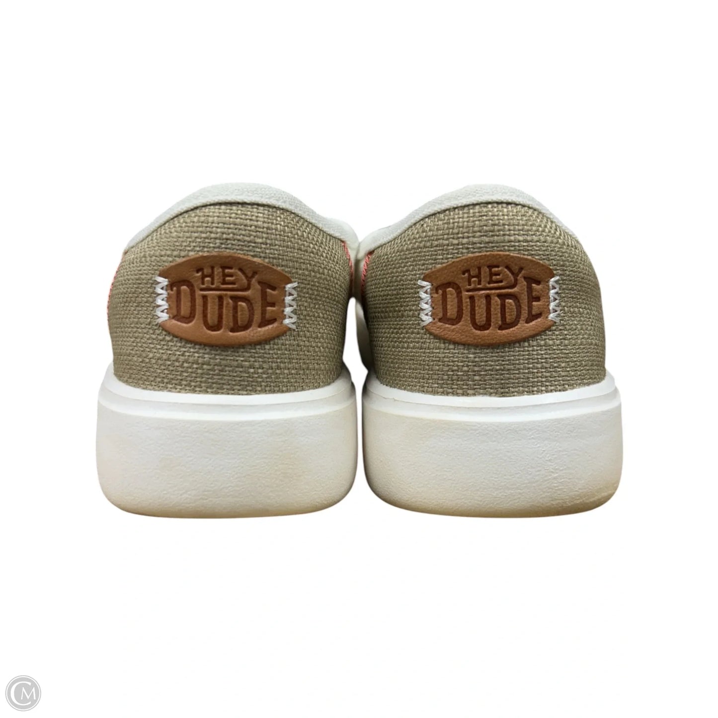 Shoes Flats By Hey Dude In Brown & Cream, Size: 9