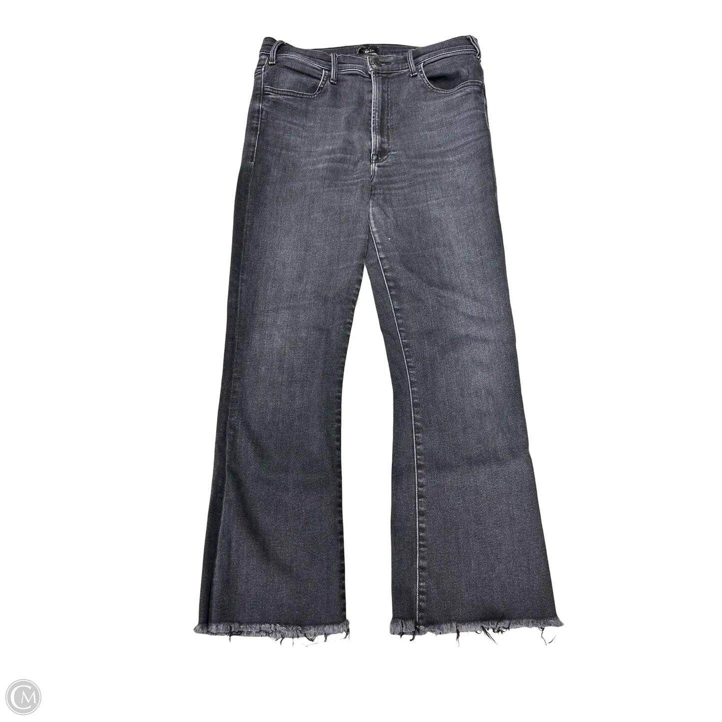 Jeans Straight By Mother In Black Denim, Size: 6