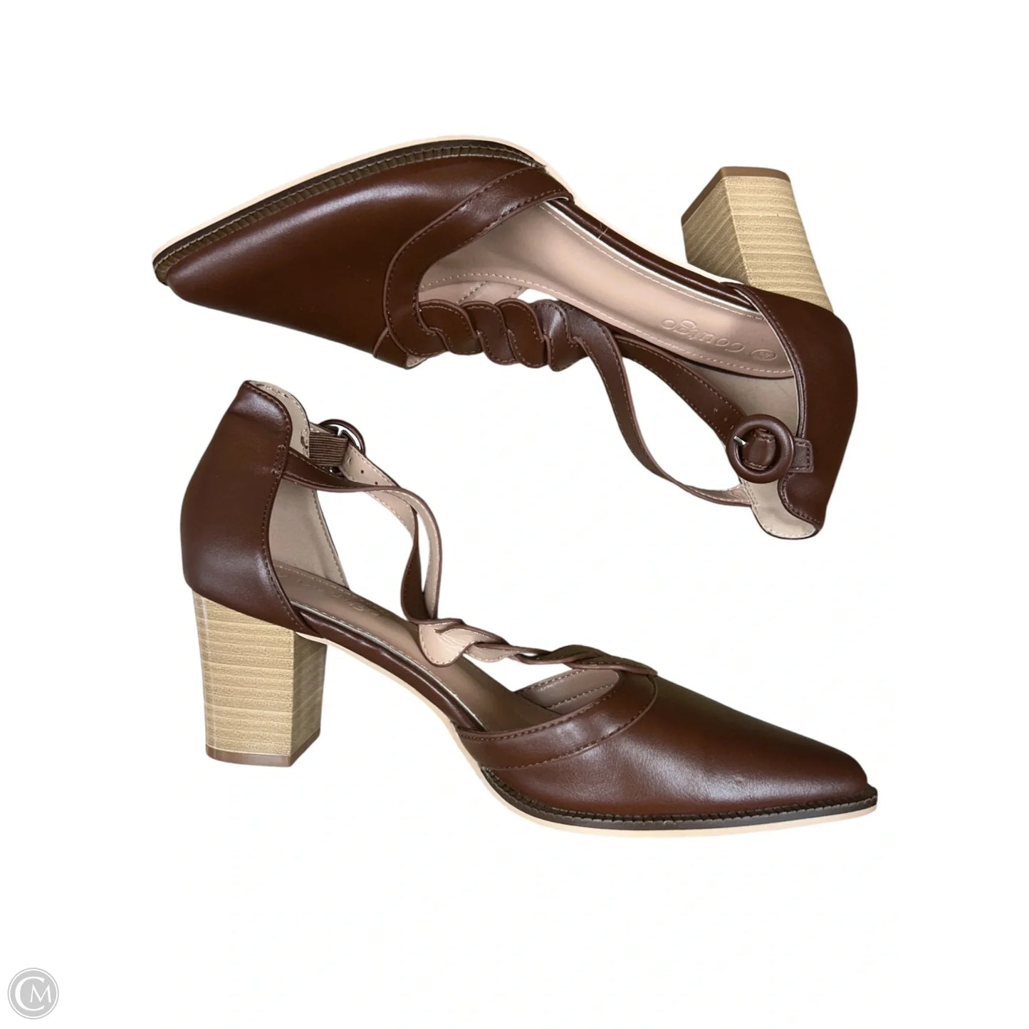 Shoes Heels Block By Cme In Brown, Size: 8.5