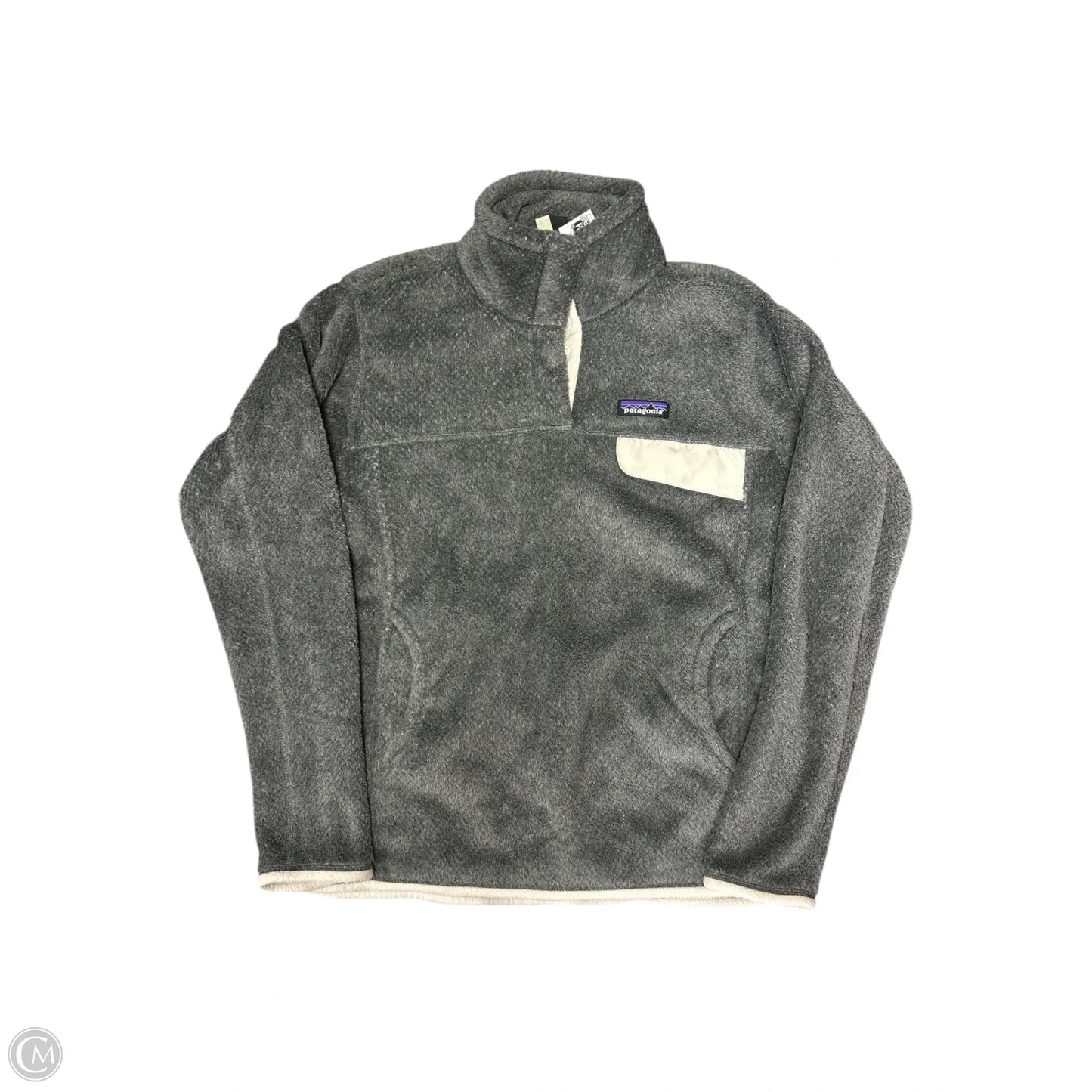 Sweatshirt Collar By Patagonia In Grey, Size: M