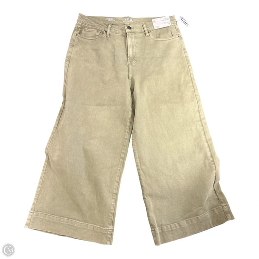 Jeans Cropped By Ana In Green Denim, Size: 14