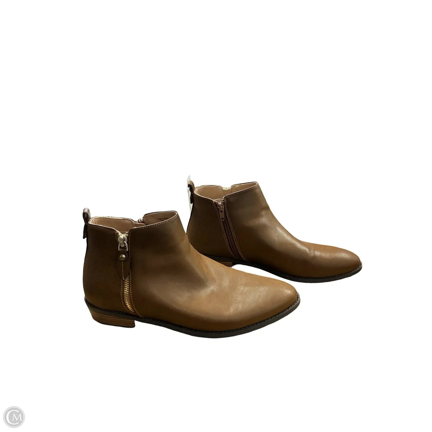 Boots Ankle Flats By Cmf In Brown, Size: 10