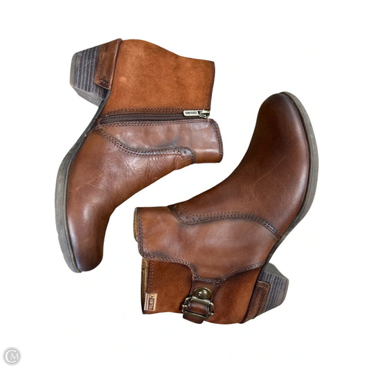 Boots Ankle Heels By Pikolinos In Brown, Size: 7.5
