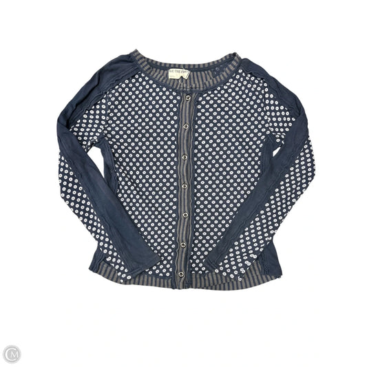 Top Long Sleeve By We The Free In Blue & White, Size: L