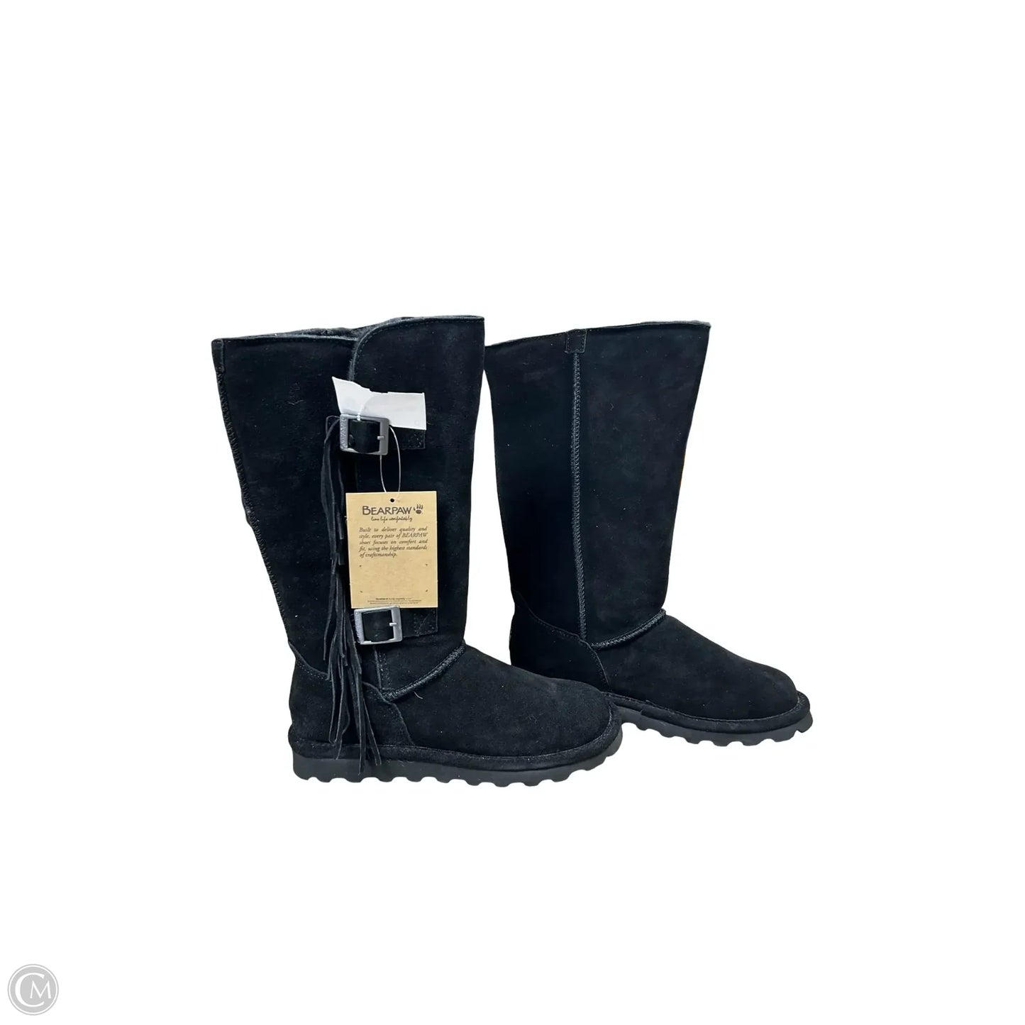 Boots Mid-calf Flats By Bearpaw In Black, Size: 7