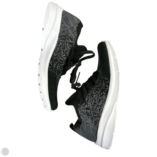 Shoes Athletic By Cushionaire In Black & Grey, Size: 6.5