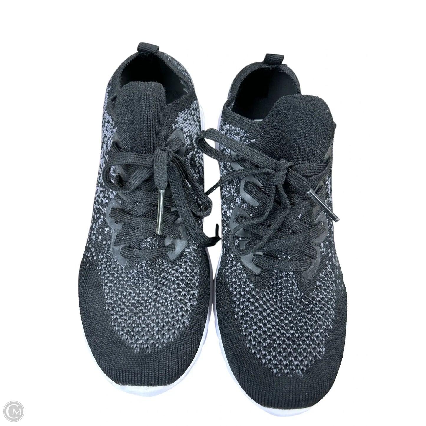Shoes Athletic By Cushionaire In Black & Grey, Size: 6.5