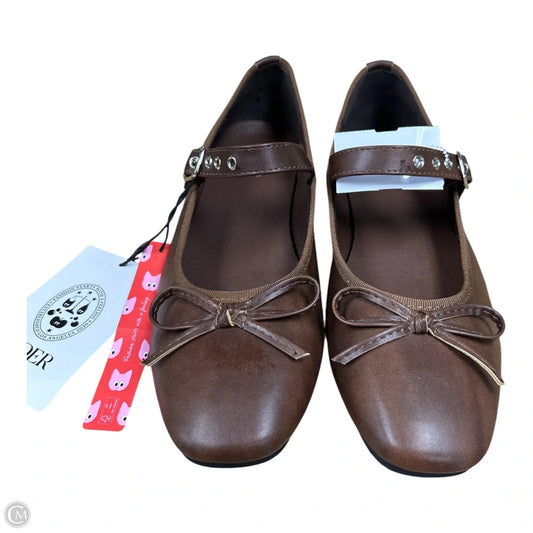 Shoes Flats By Cider In Brown, Size: 8.5