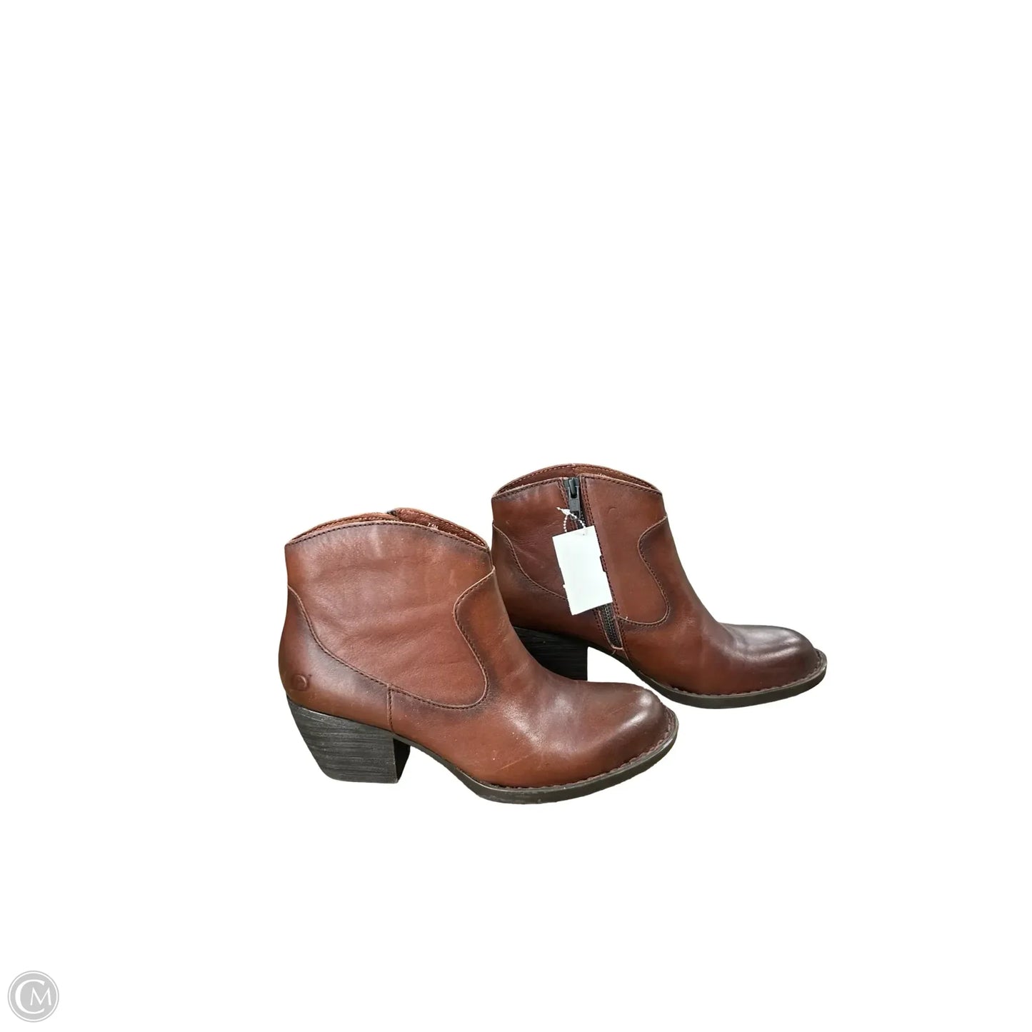 Boots Ankle Heels By Born In Brown, Size: 7.5