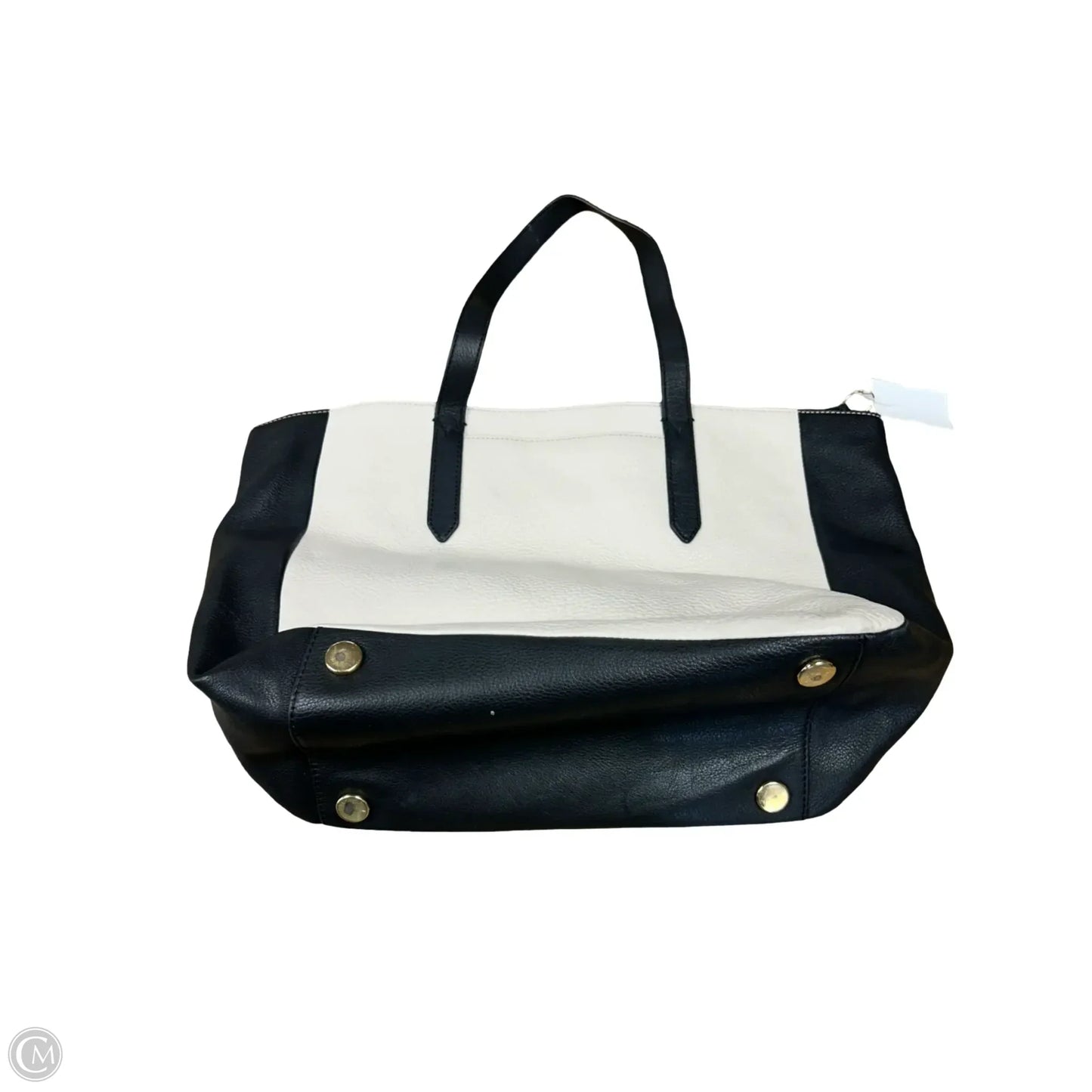 Handbag Leather By Fossil, Size: Medium